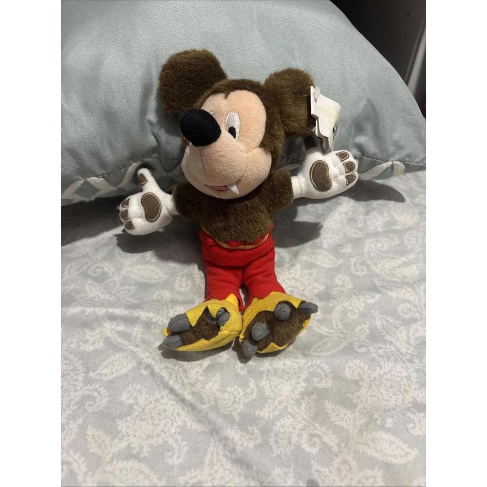 Vintage Mickey Mouse Werewolf Halloween 2001 Walt Disney World Plush 9" NWT